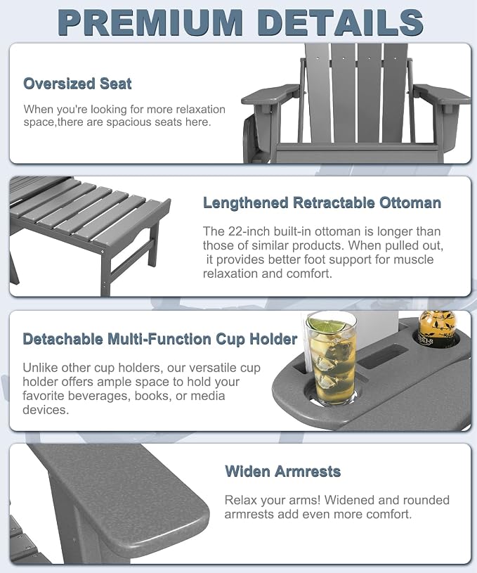 Adjustable Adirondack Chair - Image 6