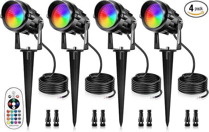 12W RGBW Color Changing Landscape Lights by LemonBest