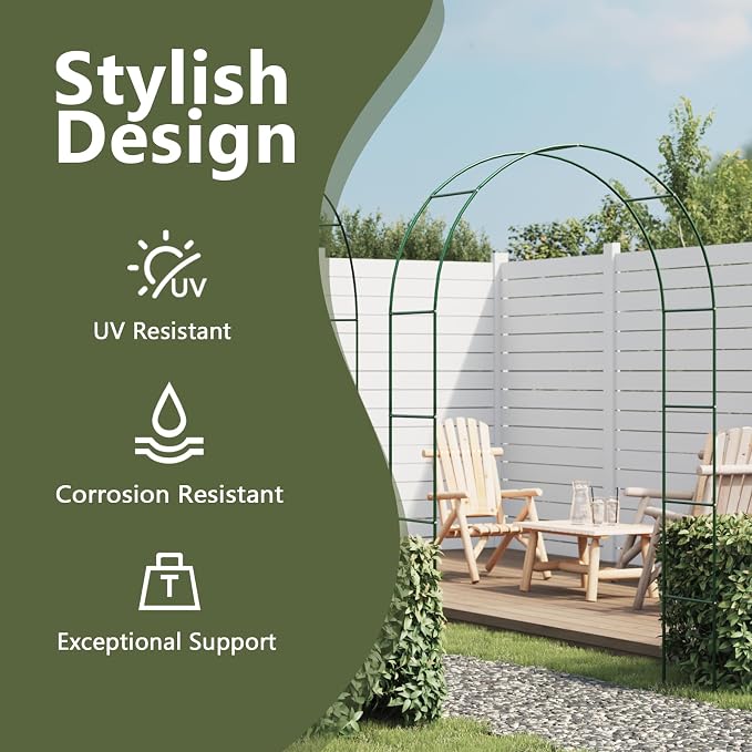 vidaXL 2 x Garden Arches, Climbing Plants, Rose Tree - Image 6
