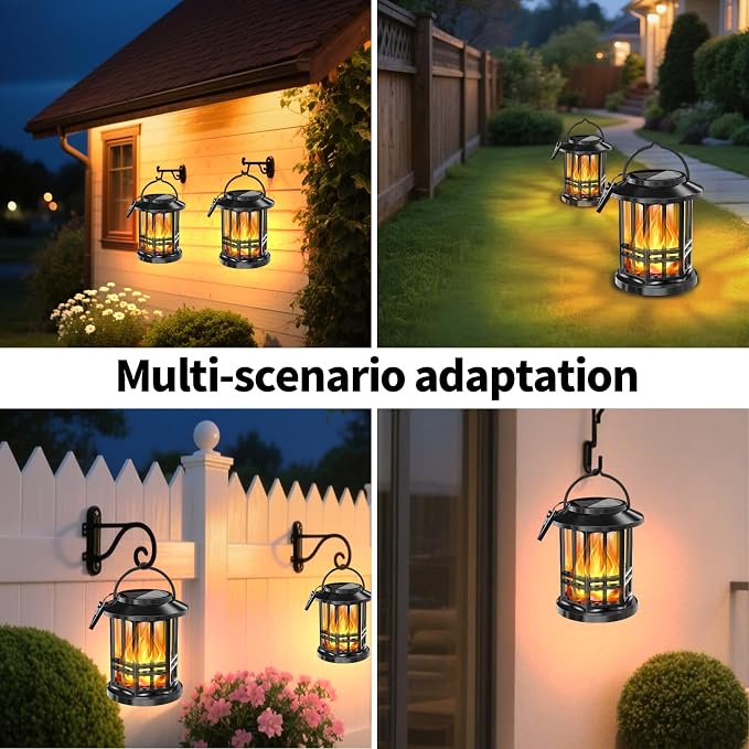 Solar Lanterns Outdoor Waterproof, Flickering Flame Landscape Lanterns - Image 5