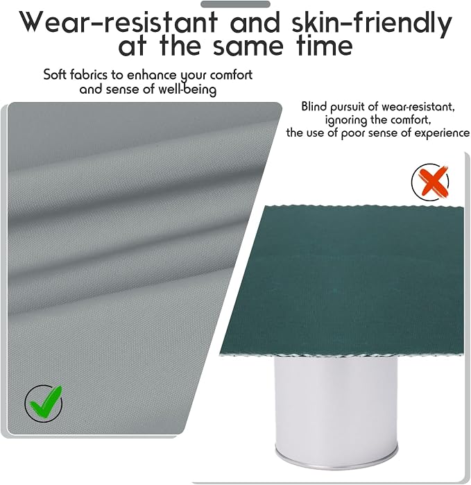 Outdoor Daybed Cushion Cover, Light Gray, Fade-Resistant, Waterproof, Patio - Image 4