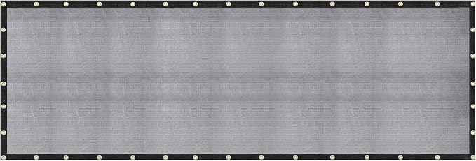 60-70% 12 FT X 24 FT Mesh Tarp/Shade Cloth 9-Needle Knitted Heavy Duty Black by WindscreenSupplyCompany