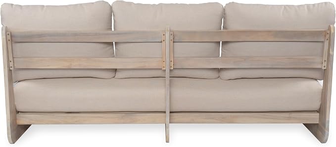 Christopher Knight Home Poppy Acacia Wood Outdoor 3 Seater Sofa - Image 8