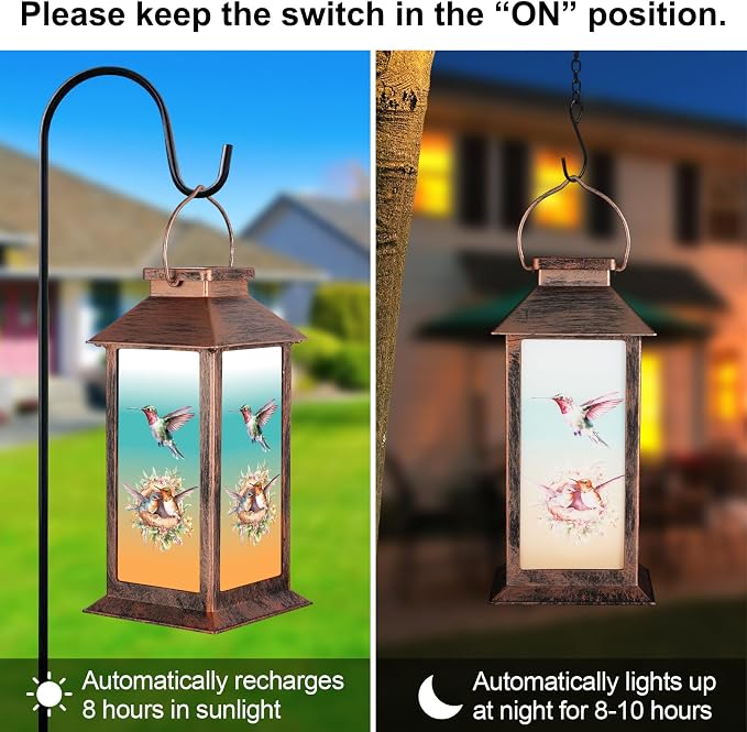 Solar Lanterns for Garden Decor, Waterproof Design Ideal Birthday Gifts for - Image 5