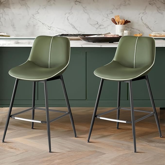 VASAGLE Bar Stools Set of 2, Counter Height Bar Stools by VASAGLEbySONGMICSHOME