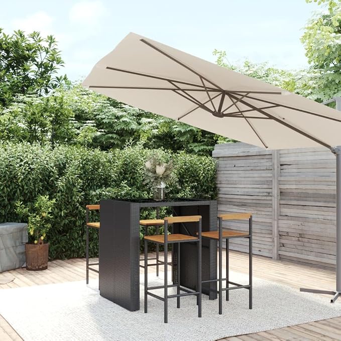 vidaXL 5 Piece Patio Bar Set - Image 2