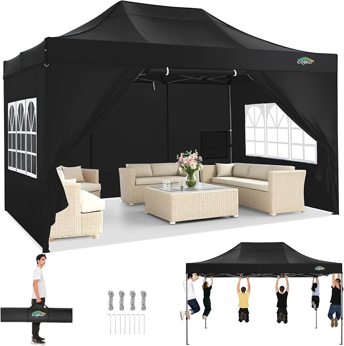 COBIZI 10x15 Pop up Canopy Tent Heavy Duty by COBIZI