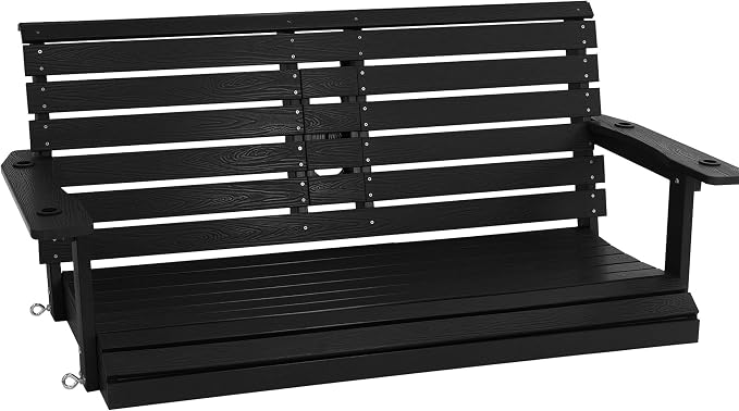Poly Lumber 2-Seat Porch Swing, HIPS 4.5-Feet Bench Swing - Image 9
