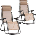 Set of 2 Zero Gravity Chairs Lounge Chair by FDW
