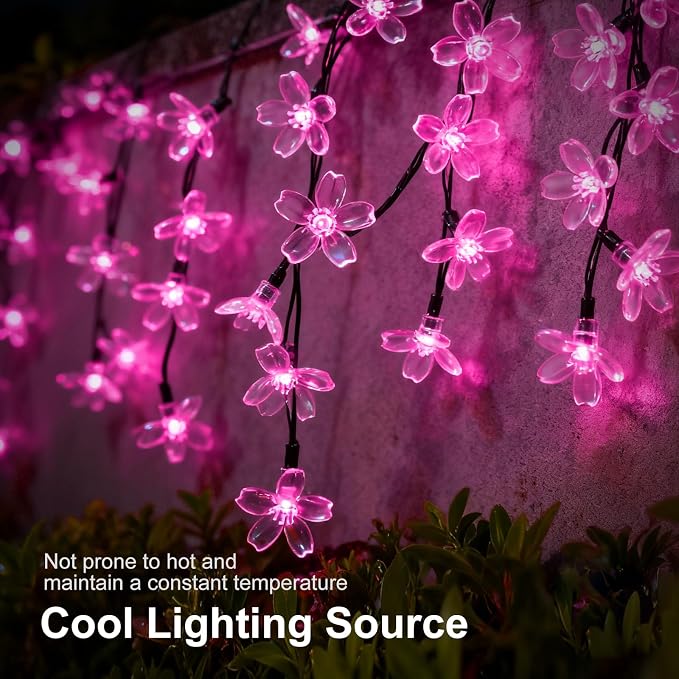 60 LED Solar String Lights Outdoor Waterproof Flower Fairy Lights - Image 4