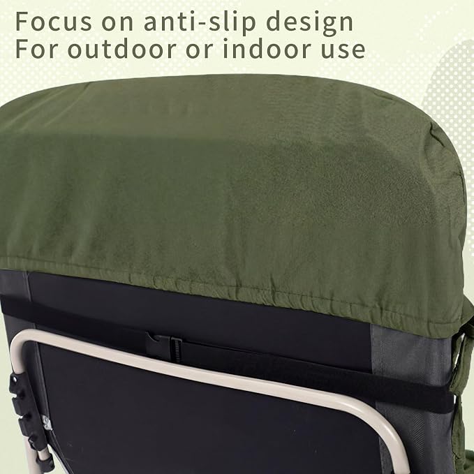 Tudomro 1 Pcs Olive Green 66'' Outdoor Chaise Lounge Cushion Waterproof Patio - Image 8