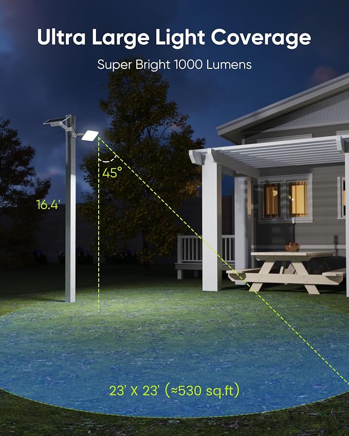 1000 Lumen 299 LED Solar Dusk to Dawn Light Outdoor JACKYLED Solar Powered - Image 6