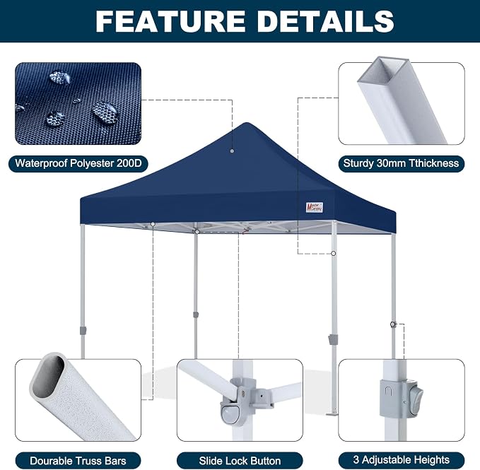 MASTERCANOPY Pop Up Canopy Tent Commercial Grade 10x10 Instant Shelter - Image 4