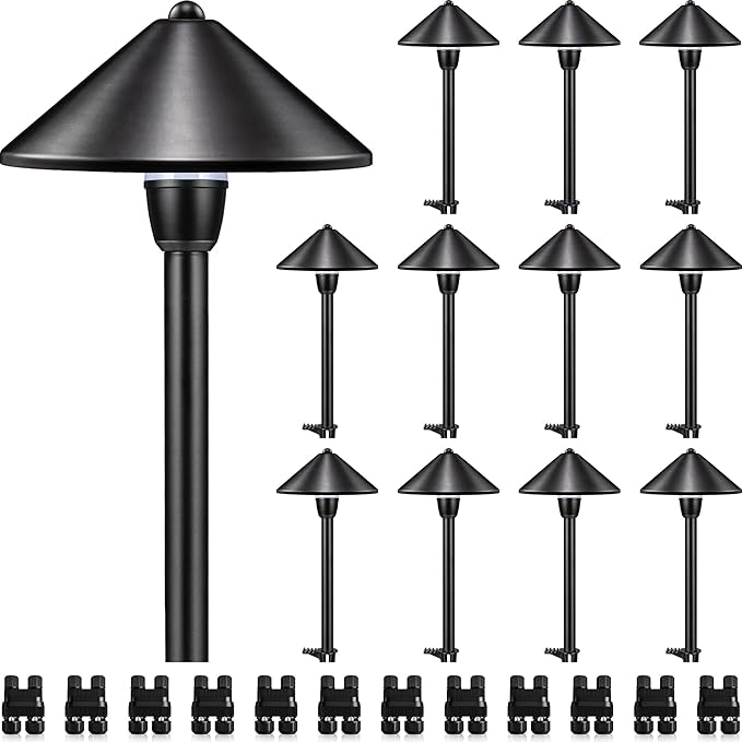 SUNVIE Low Voltage Landscape Lights 3W LED Pathway Lights Low Voltage 3000K by SUNVIE