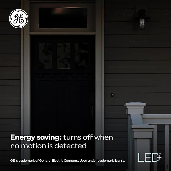 GE LED+ Motion Sensor LED Light Bulbs, Outdoor Security Lights, A21 2 Count - Image 6