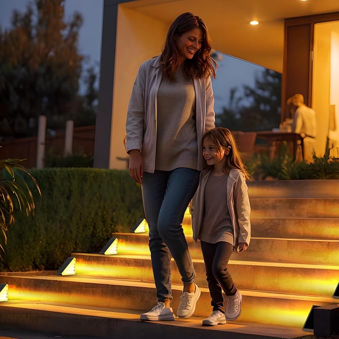 2 Pack Solar Stair Lights Outdoor Stair Lights - Image 6