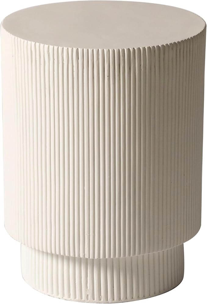LeisureMod Modern Side Table Round Fiberstone Top Accent End Table - Image 7