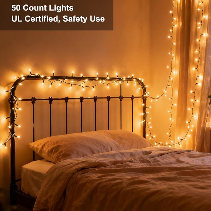 BrizLabs Clear Christmas Lights, Connectable Mini Light String, UL Certified - Image 4
