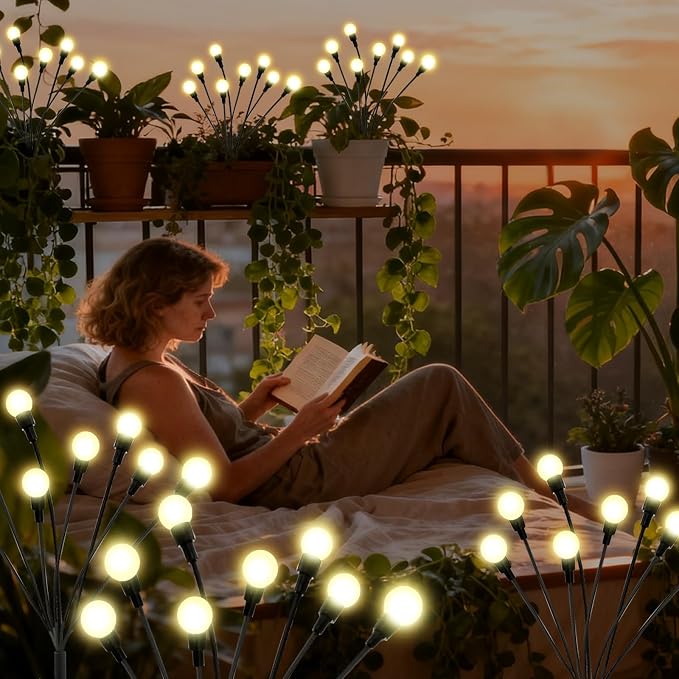 ALSO GO Solar Lights Outdoor, 6 Pack 48 LEDs Firefly Lights, Waterproof Solar - Image 9