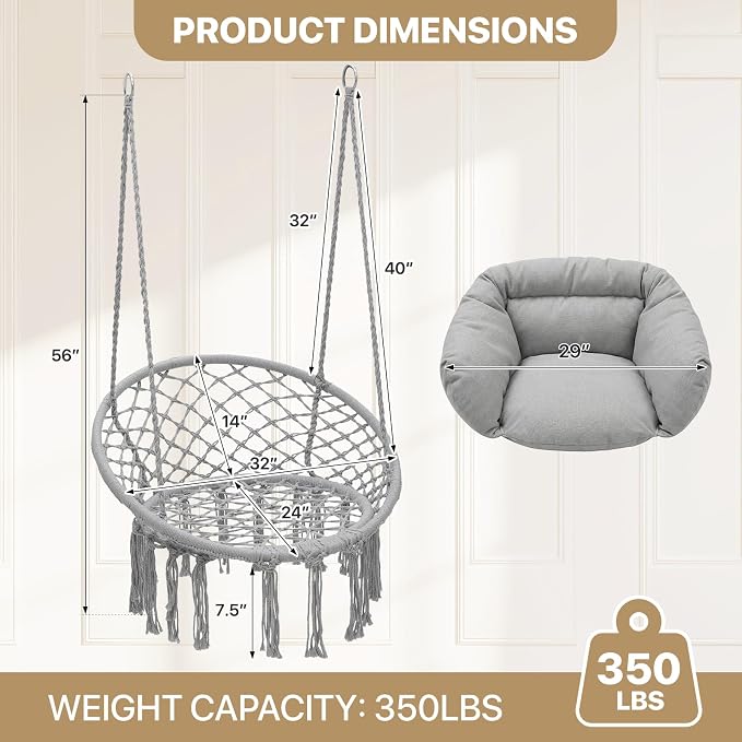 Monibloom Hanging Hammock Chair - Image 2