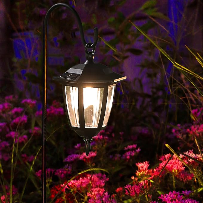 Dynaming 2 Pack Solar Hanging Lights Outdoor, Solar Powered Garden Decorative - Image 8