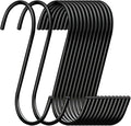 30 Pack 3.7 inch Length S Hooks Black Steel S Shaped Hooks by ESFUN