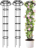 2-Pack 77-Inch Garden Trellis for Climbing Plants, Heavy-Duty Metal Obelisk by TCBWFY