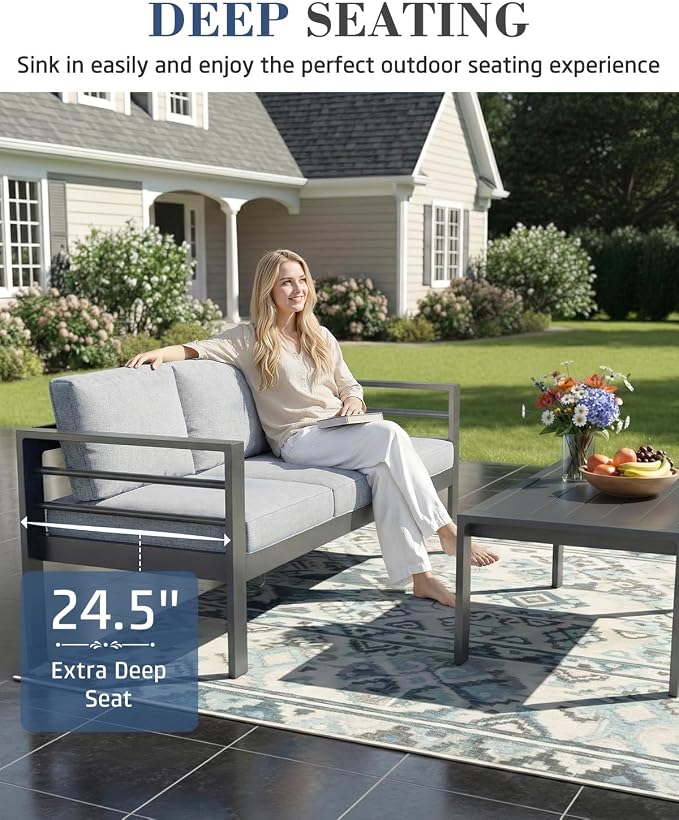 AECOJOY Aluminum Patio Furniture Armchair - Image 6