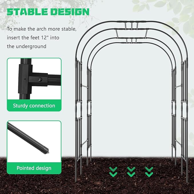 DoCred Large Garden Arch Trellis - Image 7
