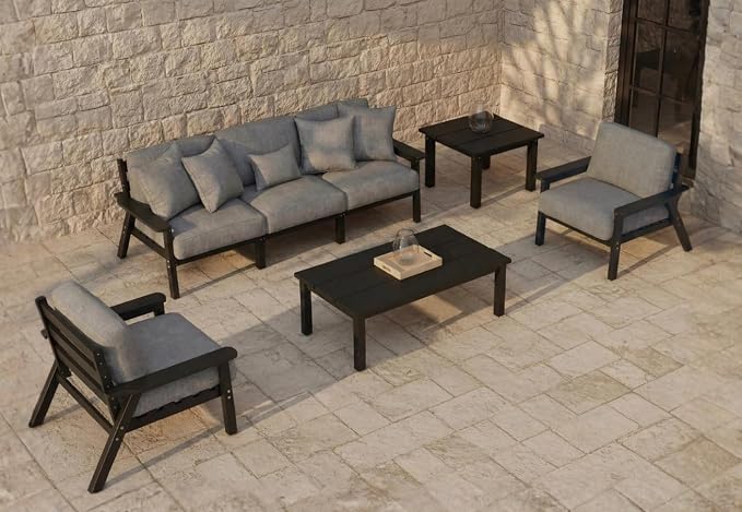 7 Piece Patio Conversation Sets, Outdoor Couch by PatioKingdom