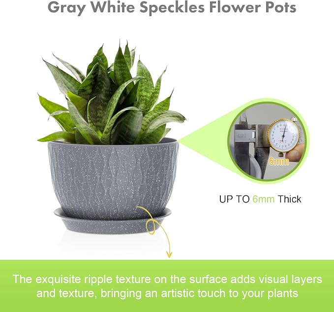Large Flower Pots 12/10/9 inch, 3 Set Big Plant Pots - Image 3