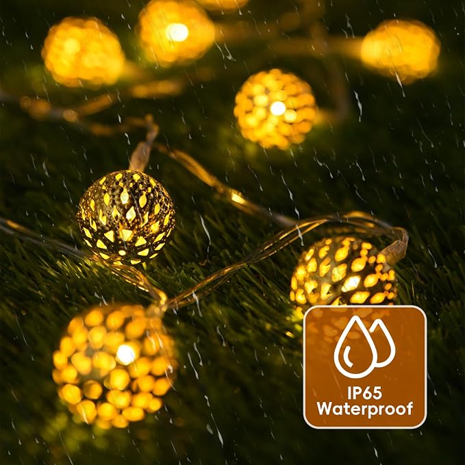 Globe String Lights, CMYK 30 LED Fairy String Lights Battery Operated - Image 5
