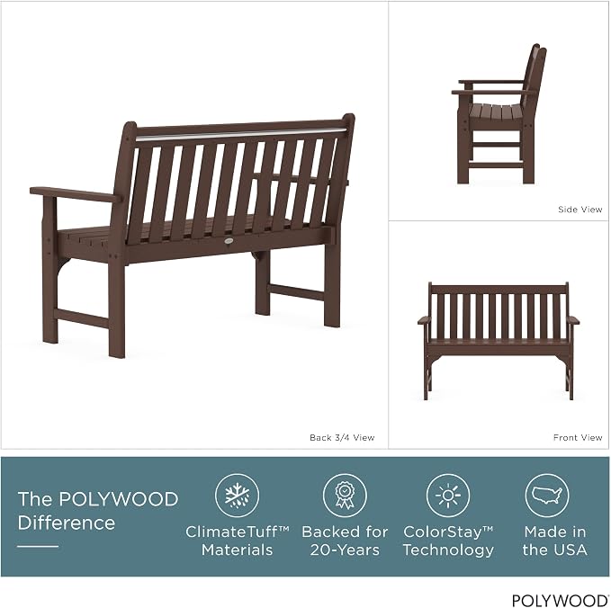 POLYWOOD GNB48MA Vineyard 48" Bench - Image 3
