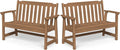 Ciokea 49" Heavy Duty Outdoor Bench Set of 2, HDPE Weatherproof Garden Bench by CIOKEA