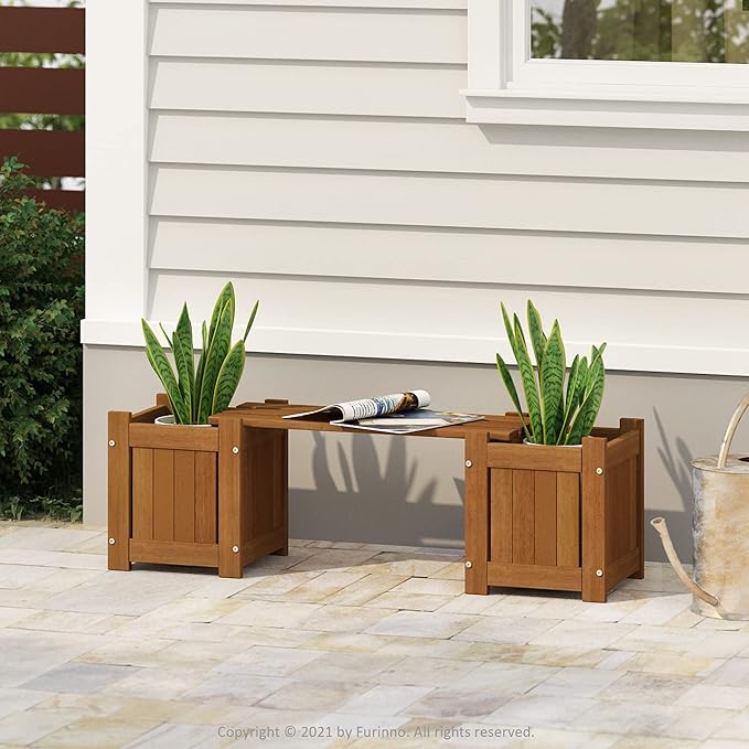 Furinno Tioman Hardwood Mini Outdoor Planter Box - Image 3