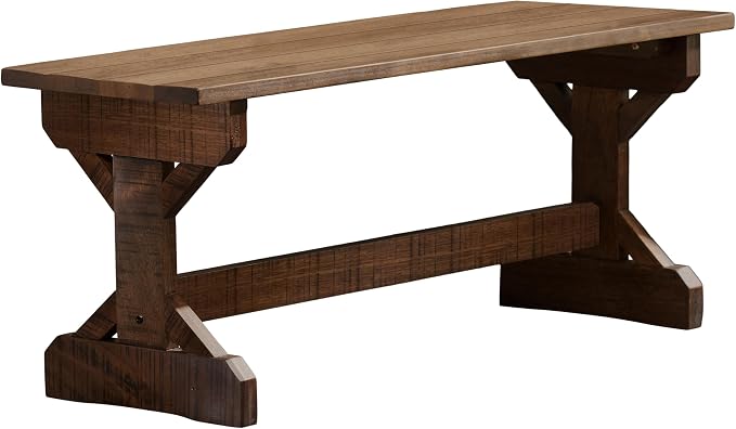 Backyard Discovery 46" Meranti Wood Farmhouse Bench - Image 3