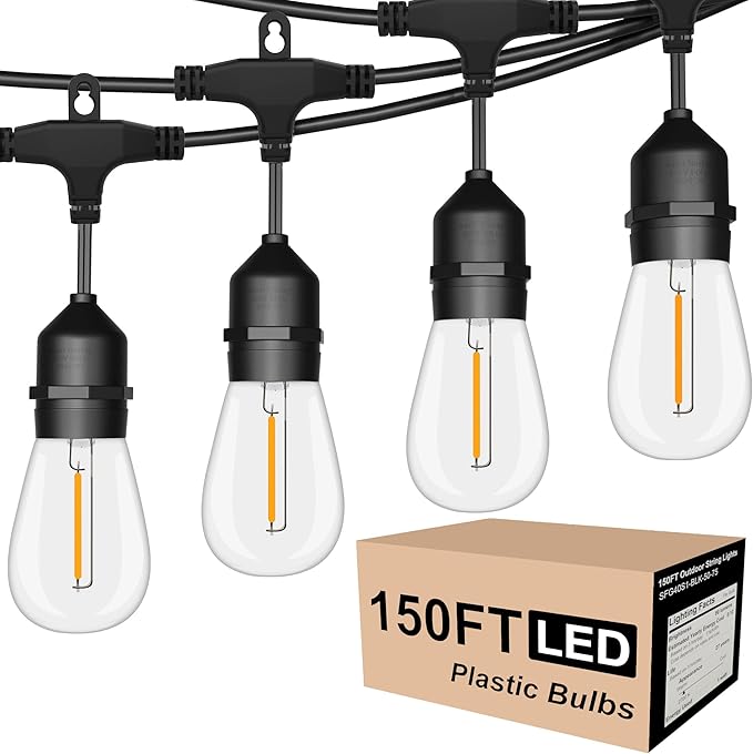 SUFEIMAS Outdoor String Lights LED 150FT by SUFEIMAS