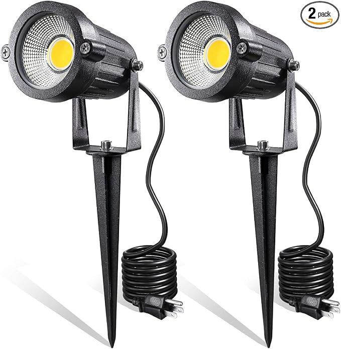 LED Landscape Lights, 5W 120V AC Outdoor Pathway Garden Yard Spotlight by LEACOCO
