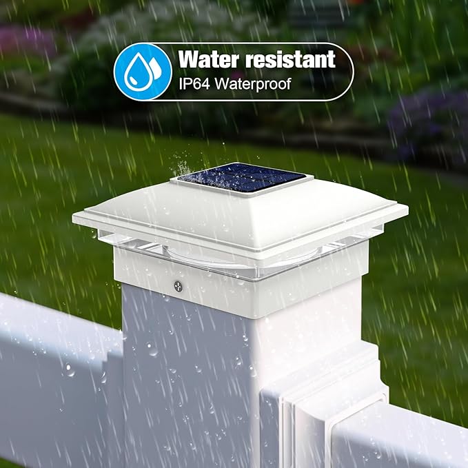 VOLISUN Solar Post Cap Light Outdoor Waterproof 4pack, Solar Fence - Image 5