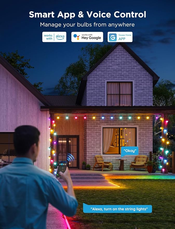 Govee Smart Outdoor String Lights 2, 144ft Outdoor Lights - Image 5