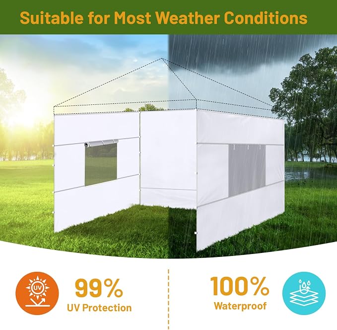 3 Pcs 10x10 Canopy Sidewalls - Image 4