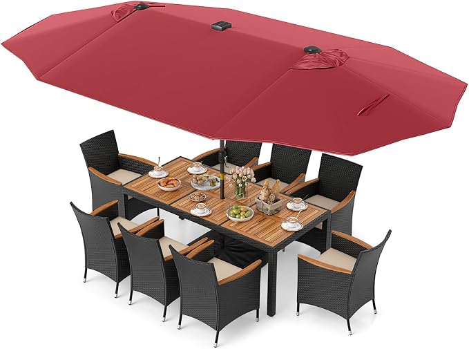 Tangkula 11 Pieces Patio Dining Set by TANGKULA