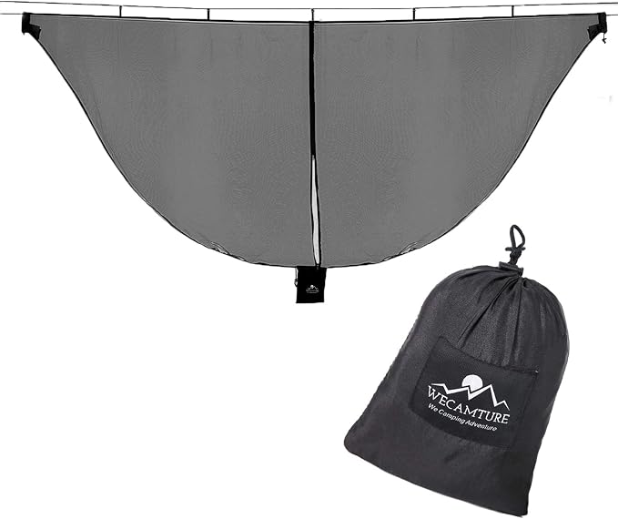 Hammock Bug Mosquito Net XL 11x4.6FT No-See-Ums Polyester Fabric by Wecamture