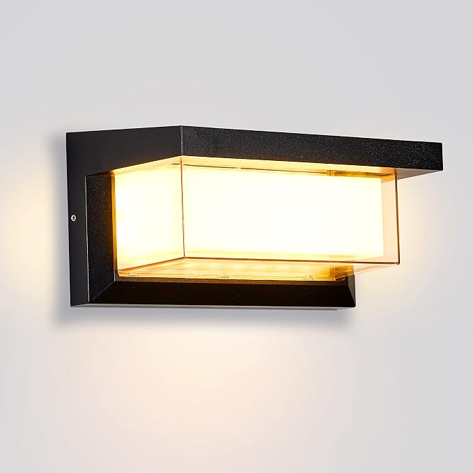 LANFU LED 18W Minimalist Horizontal Rectangular Outdoor Wall Sconce Light - Image 7