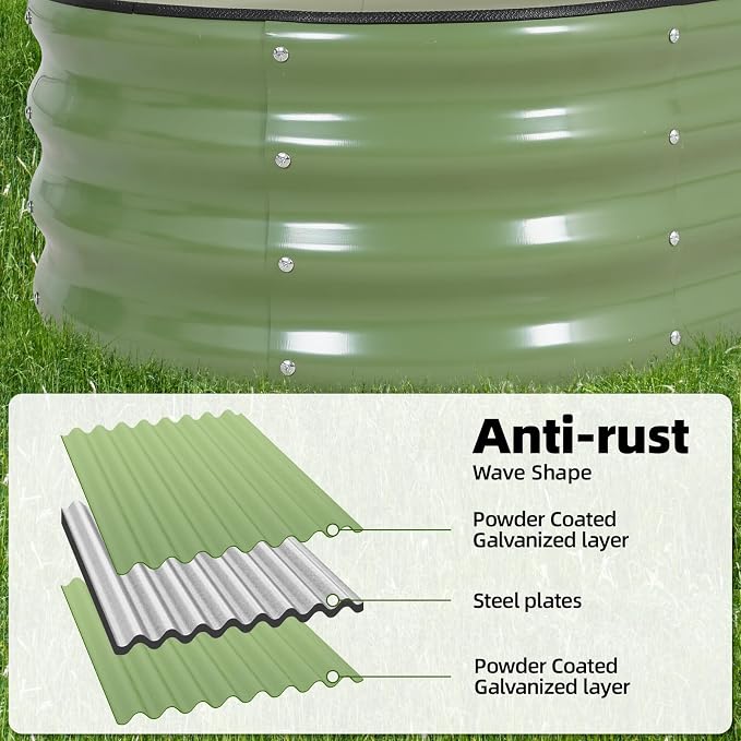 G GOOD GAIN Galvanized Metal Raised Garden Bed Kit - Image 8
