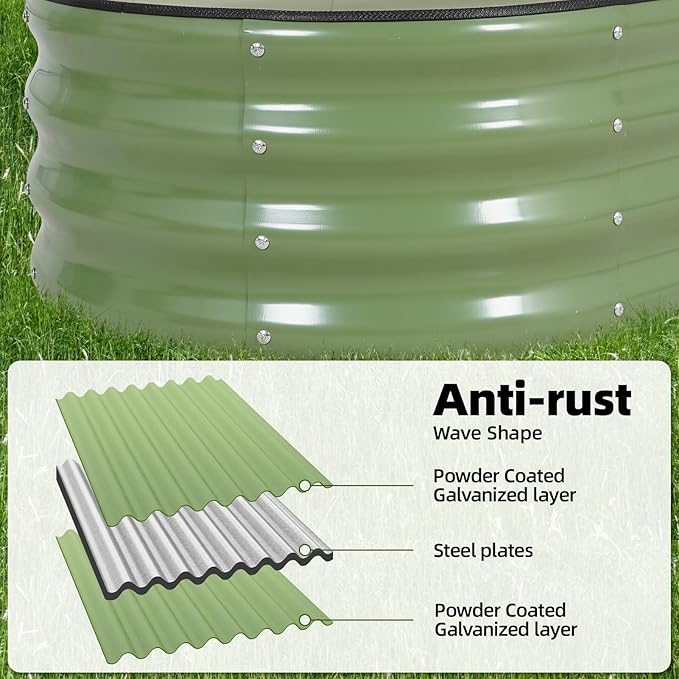 G GOOD GAIN Galvanized Metal Raised Garden Bed Kit - Image 7