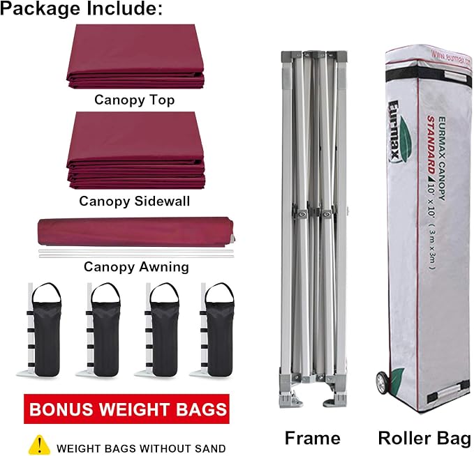 Eurmax USA 10 x 10 Pop up Canopy Commercial Tent Outdoor Party Canopies - Image 8