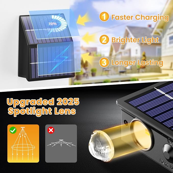 artcool Solar Fence Lights Outdoor - Image 2