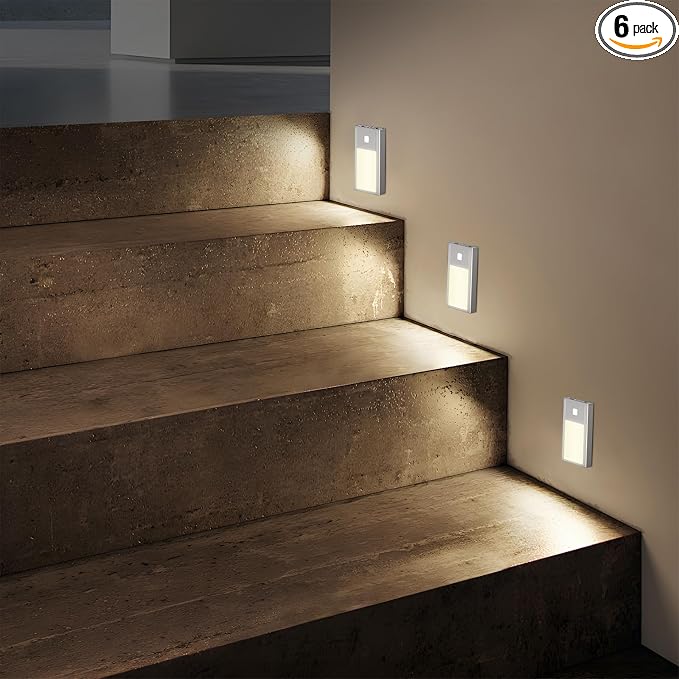 VST Motion Sensor Step Night Light, Rechargeable Battery Powered Led Light by VSTLighting