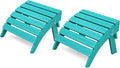 KINGYES Folding Adirondack Ottomans Set of 2 by KINGYES